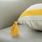 Deerlux 16" Handwoven Cotton Throw Pillow Cover with Side Stripes, Yellow QI004311.YL - alternate 3